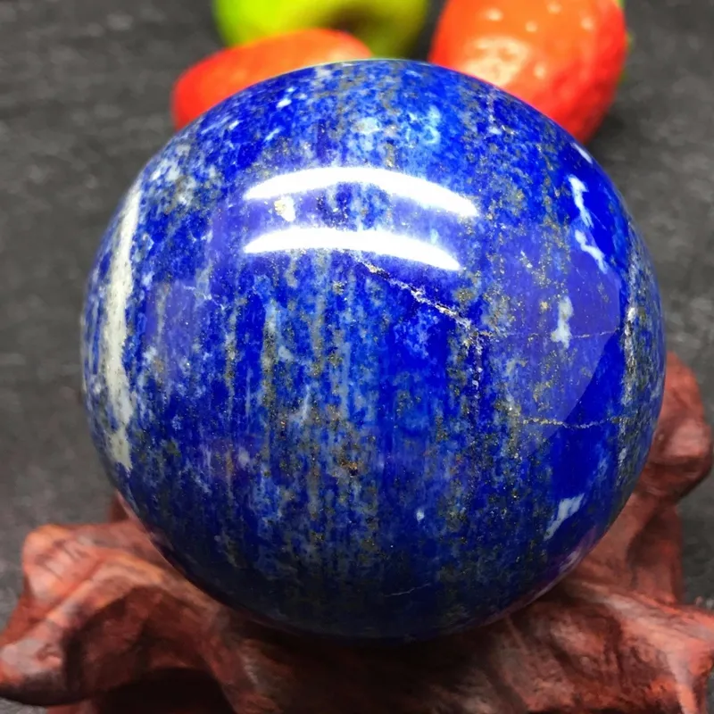 가정 장식 크리스탈 구 공 전체 자연 청소절 lazuli gemstone sphere p