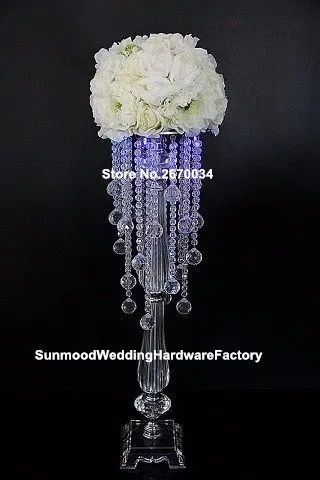 Nieuwste product! Tall Acrylic Flower Stands Wedding Floor Stand Centerpieces voor bruiloften decoratie