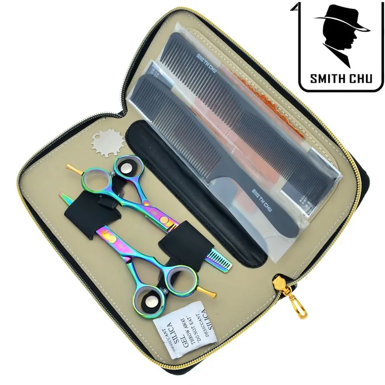 5.5 pollici smith chu nuovo acciaio inossidabile capelli forbici capelli assottigliamento forbici barbiere forbici barbiere strumenti lo styling spedizione gratuita, lzs0032