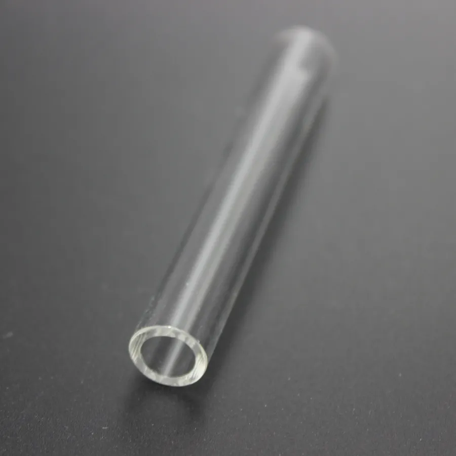Tubos de sopro de borossilicato de vidro de 4 polegadas de comprimento 12 mm od 8mm Id Tubing de 2 mm de espessura cor de parede transparente