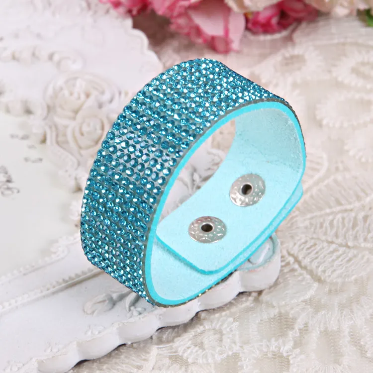 Fashion Leather Bracelet Crystal Wrap Bracelets For Women Multilayer Long Bracelets & Bangles Ladies Bracelet Fashion Jewelry