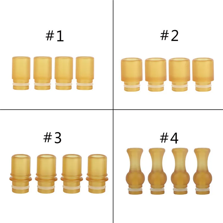 4 types 510 Drip Tips PEI Matériau Large Bore Drip Tip Embouchure Couvercle Pour 510 Fil Réservoir RTA RBA RDA Atomiseur DHL