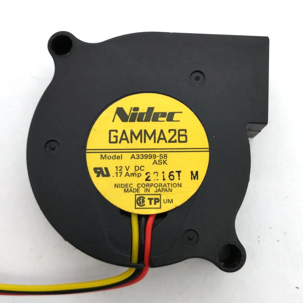 الأصلي Nidec Gamma26 A33999-68 A33999-58 DC12V 0.17A 50*15MM مروحة التبريد