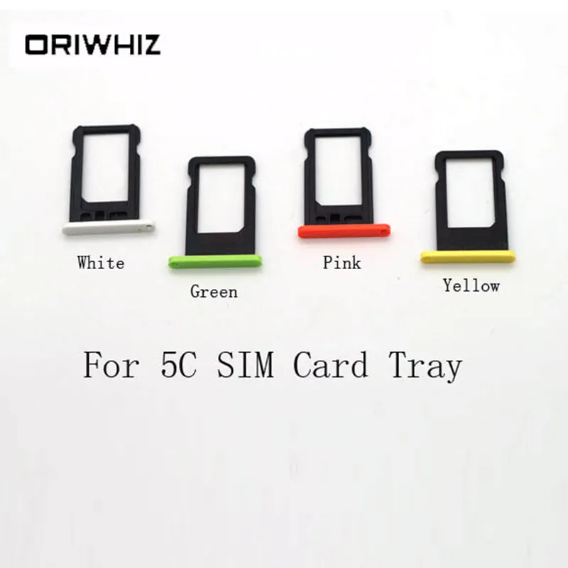 New Arrival High Quality SIM Card Tray for iPhone 5C Real Photos Support Mix Order White Green Pink Yellow