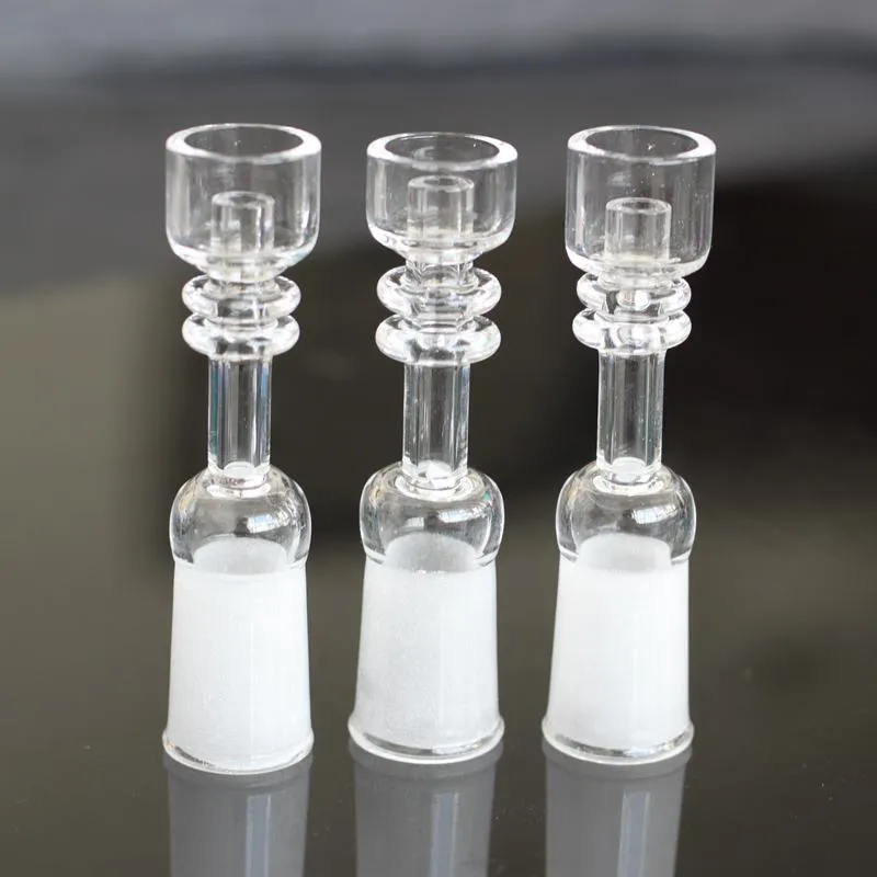 Domeless Quartz Banger Nail 14 mm 18 mm Hembra Macho Conjunto Cuarzo Domeless Banger Nails Bowl para Rips y Dabs Cera Plataformas petroleras Bongs de vidrio