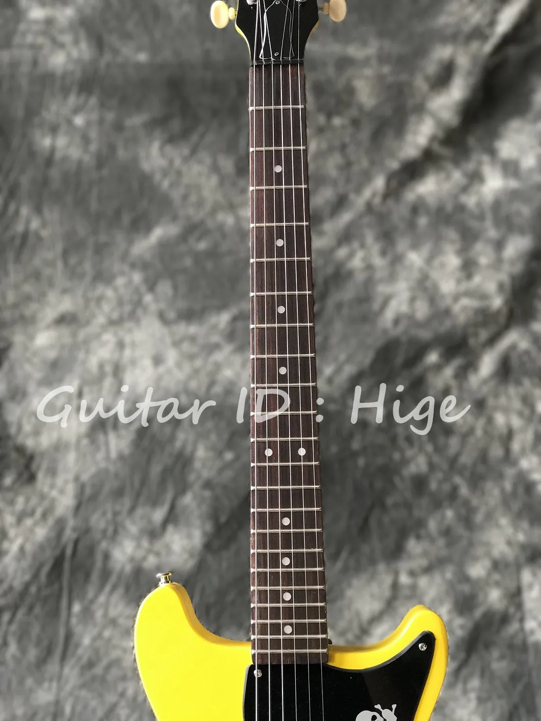 New arrival hot selling studio electric guitar yellow color one piece bridge pickup real guitarra pics showing ,high quality