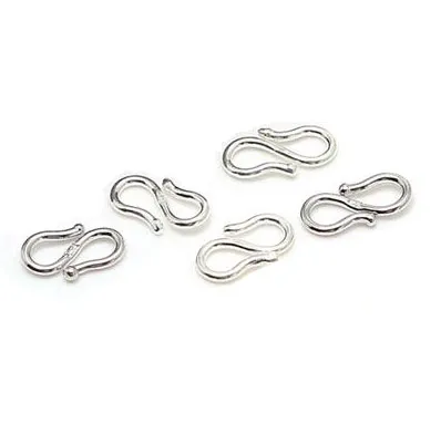 925 Sterling Silver Clasp Hooks For DIY Craft Fashion Jewelry Gift 6X10.5mm W103