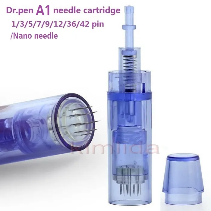 50 stks naaldcartridge 1/3/5/7/9/12/36/42/9/9/12/36/42 / nano naald bajonet koppeling voor dr.pen derma pen microneedle pen oplaadbare dermapen naald