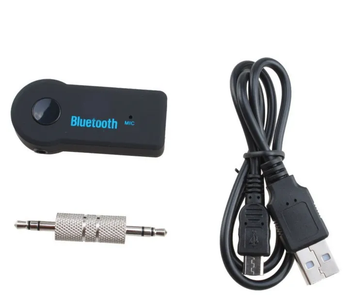 Kit Bluetooth de voiture AUX 3 5MM Audio Récepteur de musique Kit de voiture Adaptateur MP3 Bluetooth MIC Dongle 3 0 A2DP Mains Retail Box EMS201u