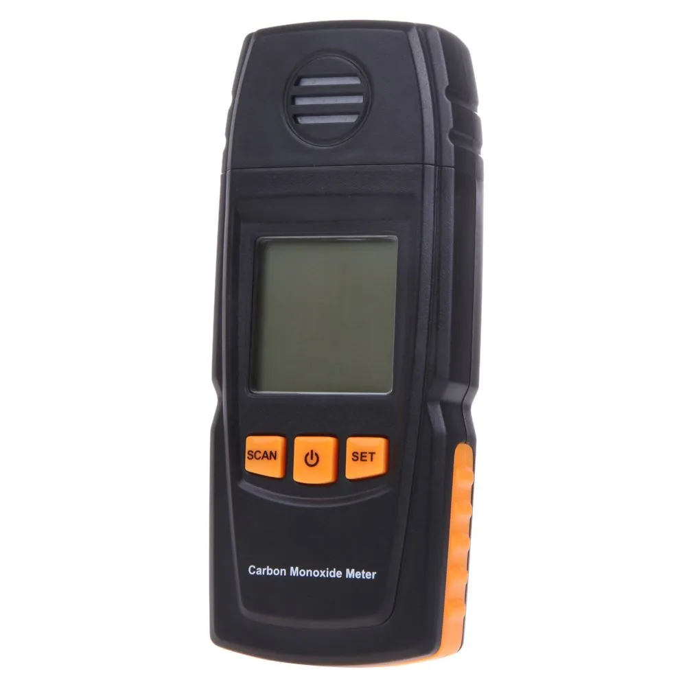 Freeshipping LCD Medidor de monóxido de carbono digital CO Gas Tester Detector 0-1000ppm Soporte Detección de monóxido de carbono Pantalla de caracteres digital