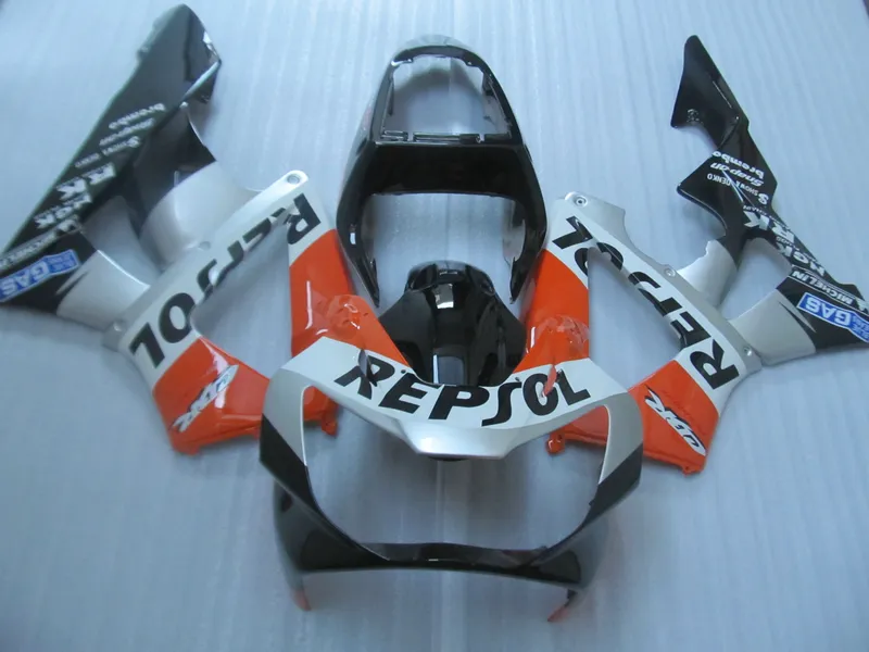 Injektionsformad 100% Fairing Kit för Honda CBR900RR 00 01 Silver Röd Svart Fairings Set CBR929RR 2000 2001 OT24