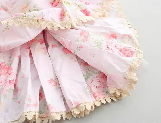 uutrade / 2017 été bébé fille dentelle fleur robe Infant Floral Princesse voile du parti Tutu robe robes enfants Vêtements