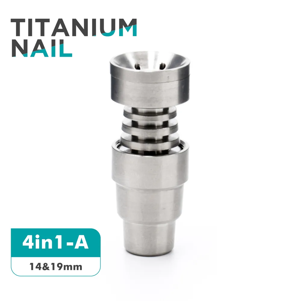 Evrensel Titanyum Tırnak 10mm14mm19mm GR2 Kubbesiz Titanyum Tırnak Eklemler Kubbesiz Titanyum Tırnak Su borusu Sigara Borular Cam ...