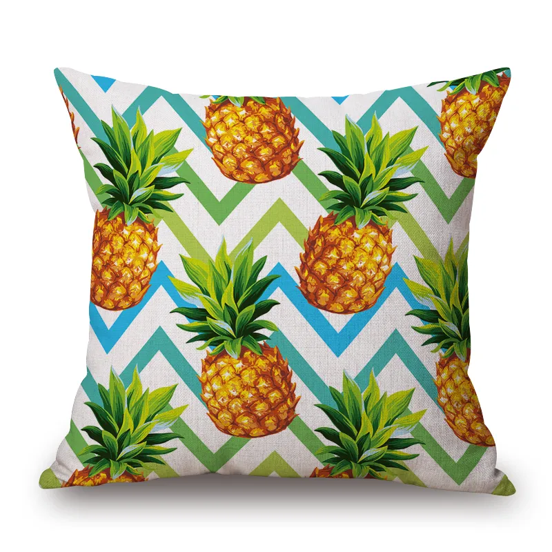 Nouveau tropical housse de coussin jungle banane jeter taie d'oreiller pour canapé chaise canapé décoratif ananas almofada ananas cojines