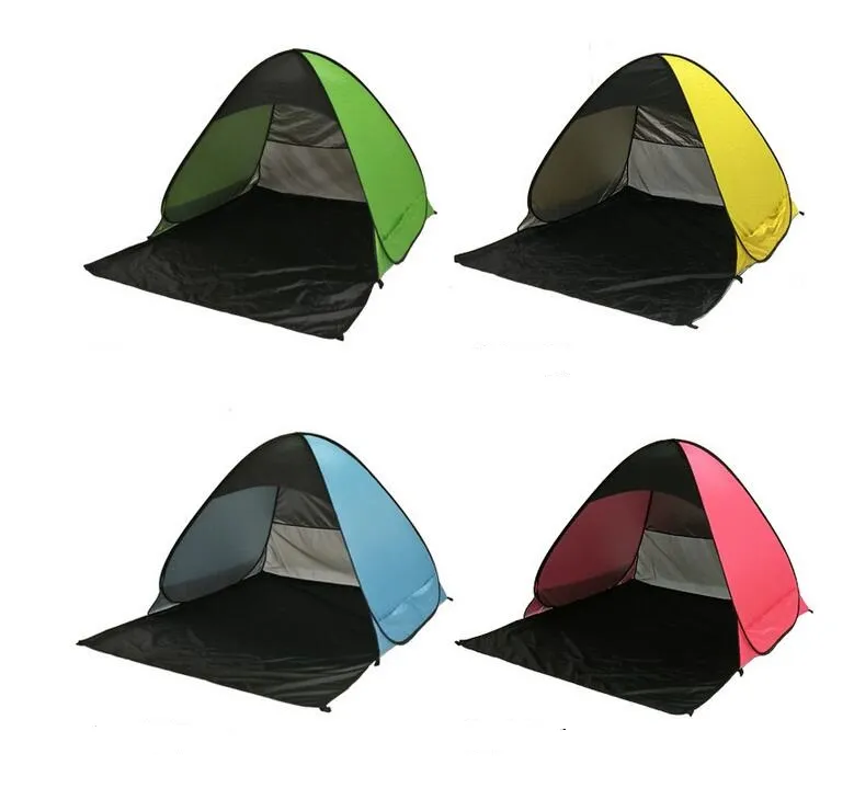 Förenklade enkla tält utomhus campingtillbehör för 23 personer UV -skyddstält för strandresor gräsmatta skydd färgglad 9228724