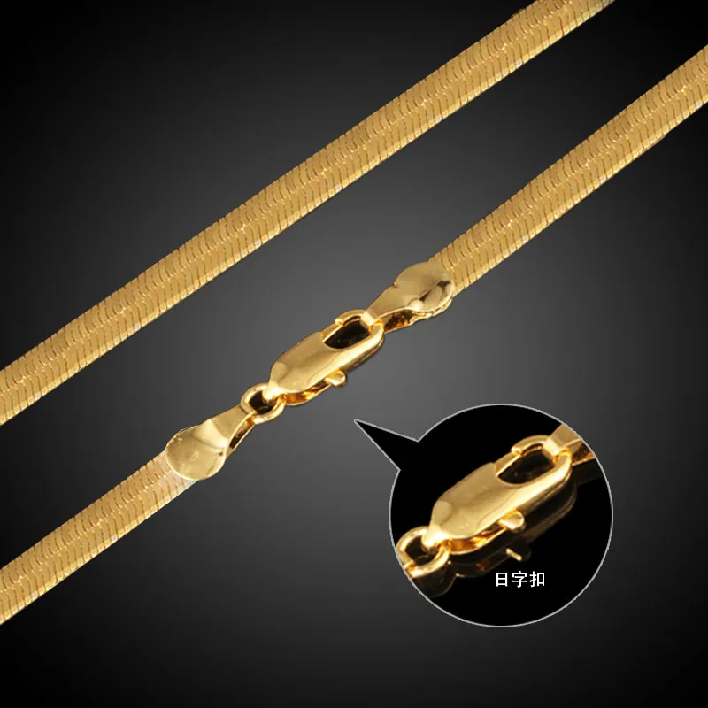 18k Real Gold Plated Necklace med 