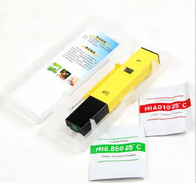 500 stks Groothandel digitale pH-meter Pen Type PH-009 0,0 ~ 14.0 Automatische kalibratietemperatuur Act Hoge precisie Mini pH-tester voor aquarium