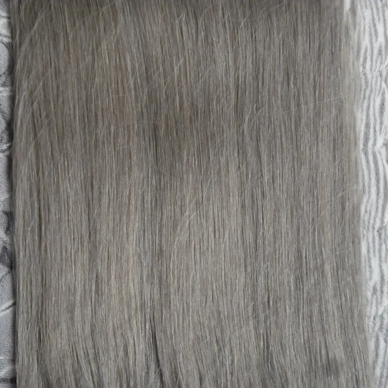 Extensiones de cabello humano rubio Extensiones de cabello gris clip en 100g clip en extensiones de cabello humano recto