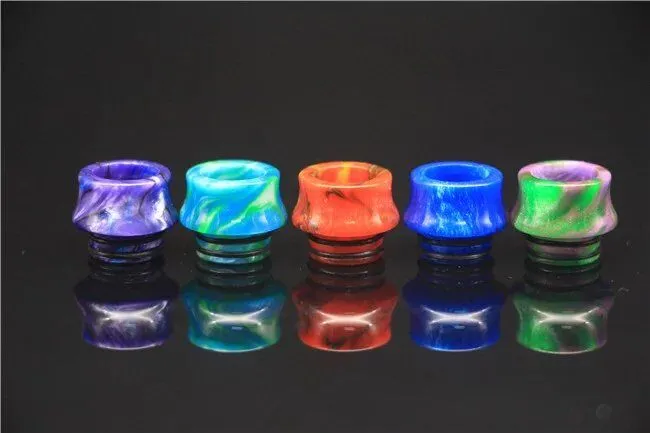 8 Styles Epoxy Harts Drip Tip Wide Bore 510 MUNPIECT FÖR VGOD RDTA GOON 528 GRIFFIN 25 AV KENNEDY 24 Vengeance Limitless XL