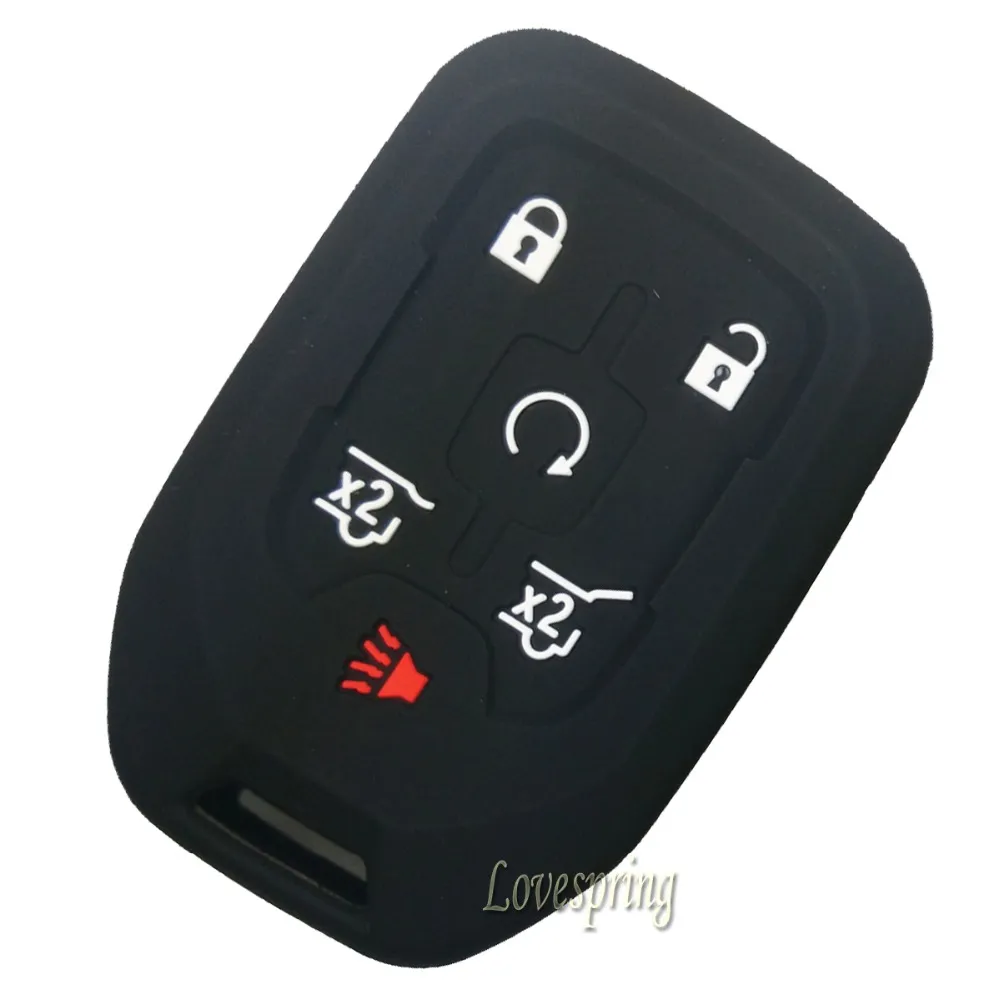 Silikon Autoschlüssel Fob Fernabdeckung Fallschutz Für 2015 2016 GMC YUKON  CHEVROLET SUBURBAN TAHOE 6 Tasten Smart Key Halter Beschützer Von 3,75 €