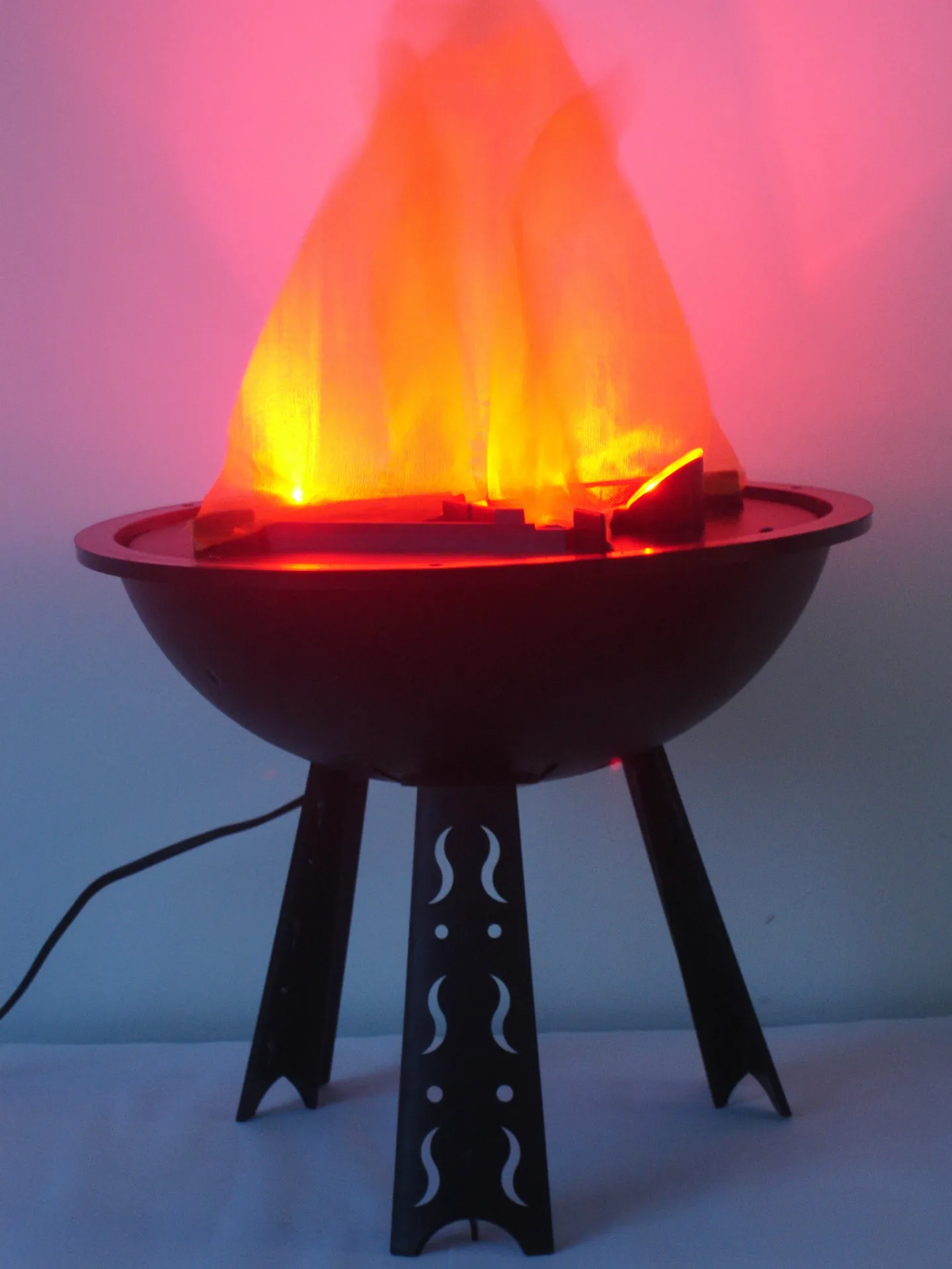 Realistic LED Brazier Terracotta Lamp With Fire Flame Effect For