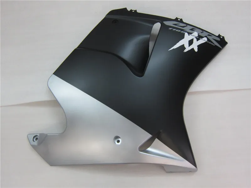 3 Gåva Nya Hot ABS Motorcykel Fairing Kit 100% Fit för Honda CBR1RR 1100XX 1100XX 1996 - 2007 Kroppsarbetet Nice Black Silver