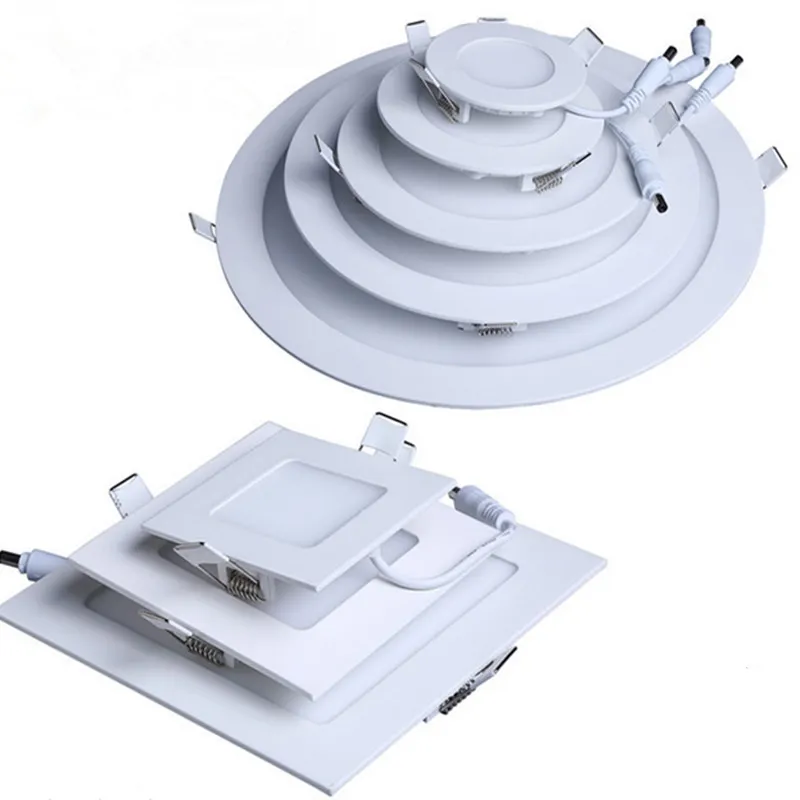 LED天井埋め込みダウンライト丸パネルライト超薄型設計4W 6W 9W 12W 18W屋内照明AC100-240V CE UL 3年保証