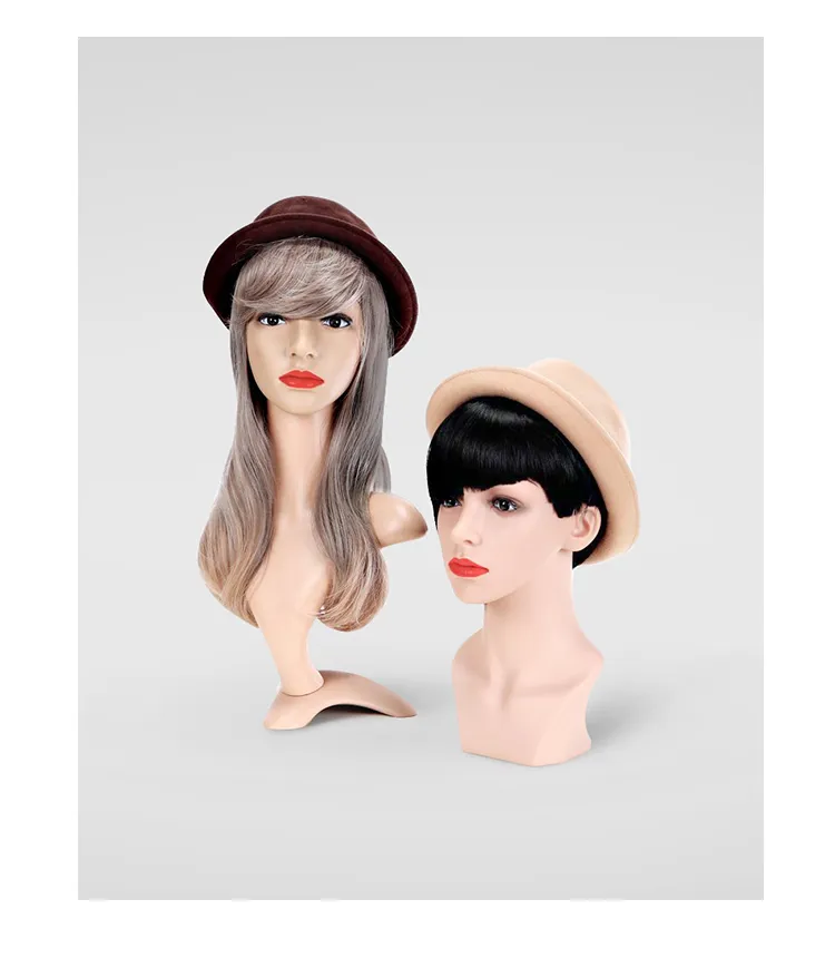 Weibliche Schaufensterpuppe Köpfe für Bekleidung Hut Schmuck und Perücke Haar Anzeige oder Schießen PVC-Kunststoff-Europa-Stil und können Demontage