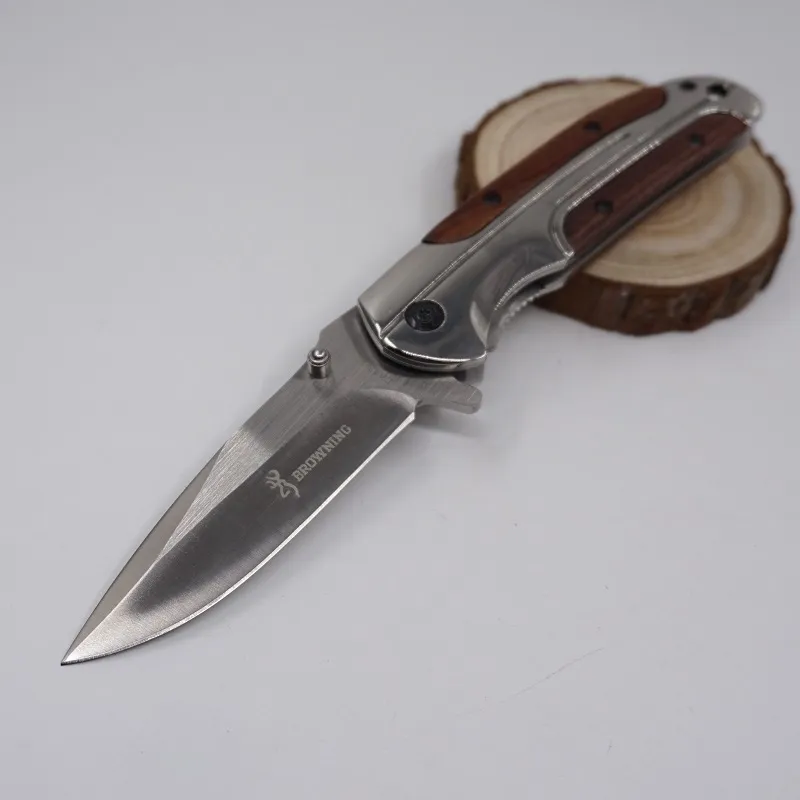 Browning Knife DA43 Titanium Tactical Knife Survival 3Cr13 Blade Wood