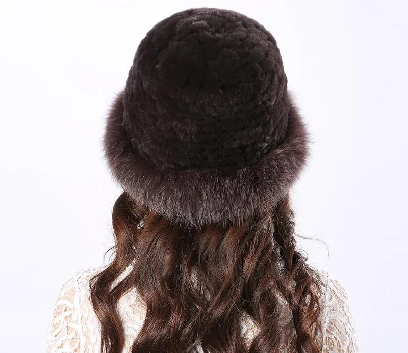 Мода кожа Рекс кролик принцесса hat женские модели зимняя мода утолщение теплый северо-восток лыжная шапка