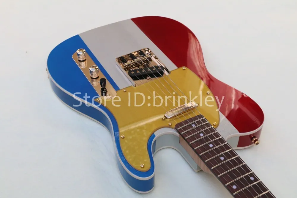 Ny ankomstfabrik Anpassad Sparkle Metallic Guitar 6 Stringgitarr Trefärg Gitarr Electric 