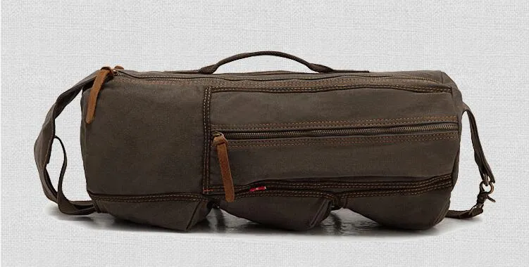 Tuval. Seyahat çantası. Tuval. Kadın ve erkek çantası. Yuvarlak çanta. Küçük. Dışarıda. El çantası. Kapasite 17L-18L. Cross Body.Shoulder Çantalar. Totes.