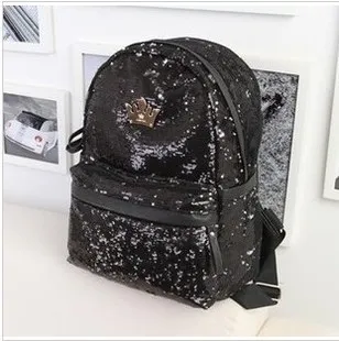 Vente en gros- 2017 Femmes Mode Mignon Filles Paillettes Sac À Dos Paillette Loisirs École BookBags Livraison Gratuite Top Qualité