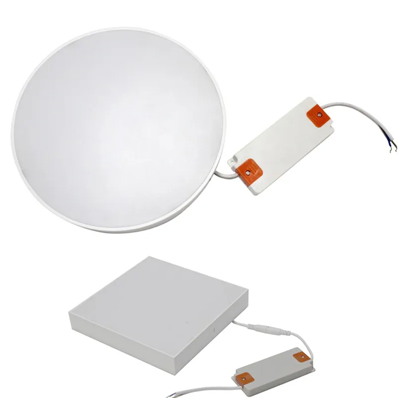 SMD2835 LED-panellampa 16W 24W 30W hög lumen taklampa yta monterad rund kvadrat varm vit / kall vit downlight 85-265V