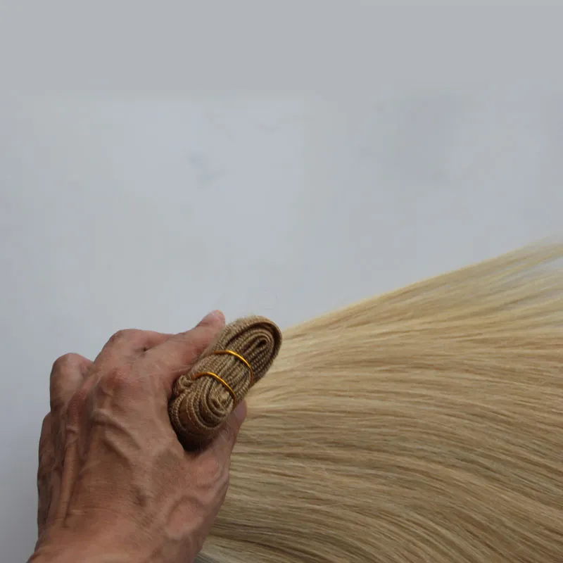 613 Blonde Haar Weave Straight VIP Schoonheid Haar 100g Menselijk Haar Haak Weave Bundels 1 Stks 613 Kleur Blond Bundels