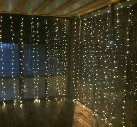 Luci per tende 3M * 1.5M 150LED, luci per ornamenti di Natale impermeabili, ghiacciolo di fata weddind illuminazione a led per strisce luminose