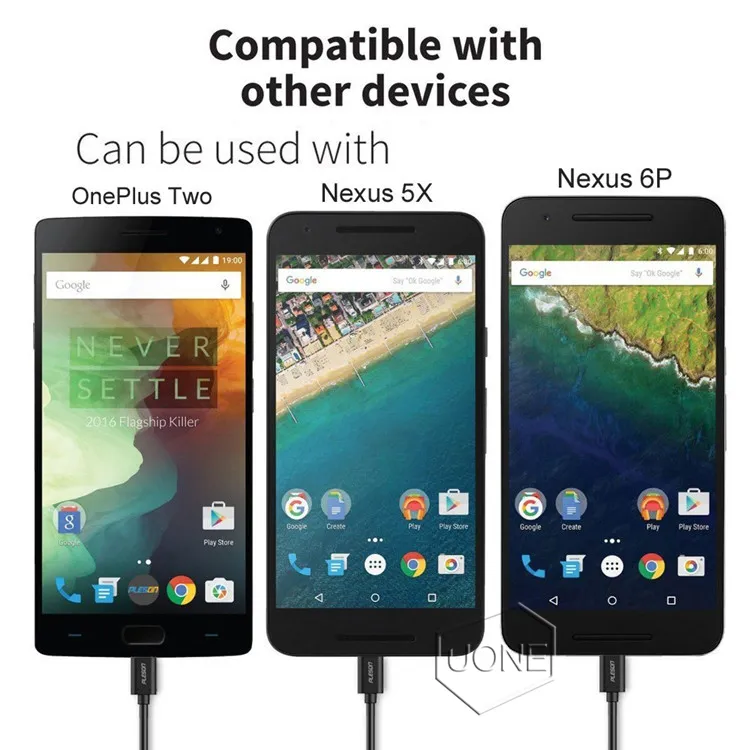 USBタイプCケーブルUSB充電器3.1からUSB 2.0 Nexus 5x Nexus 6p Pixel C Samsungの男性データ充電ケーブル