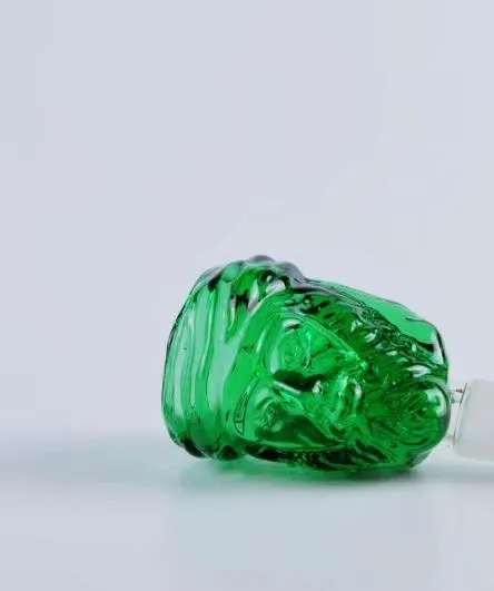 Grön bubbla glas bongs tillbehör glas rökrör färgglada mini flerfärgade handrör bästa sked glas