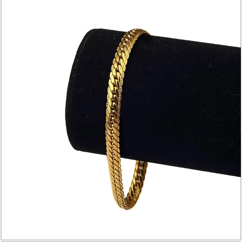 Nowa oświadczenie bransoletka unisex bioder biżuterii Matel bransoletka złota srebrna platowana łańcuch linku dla mężczyzn eleganckie