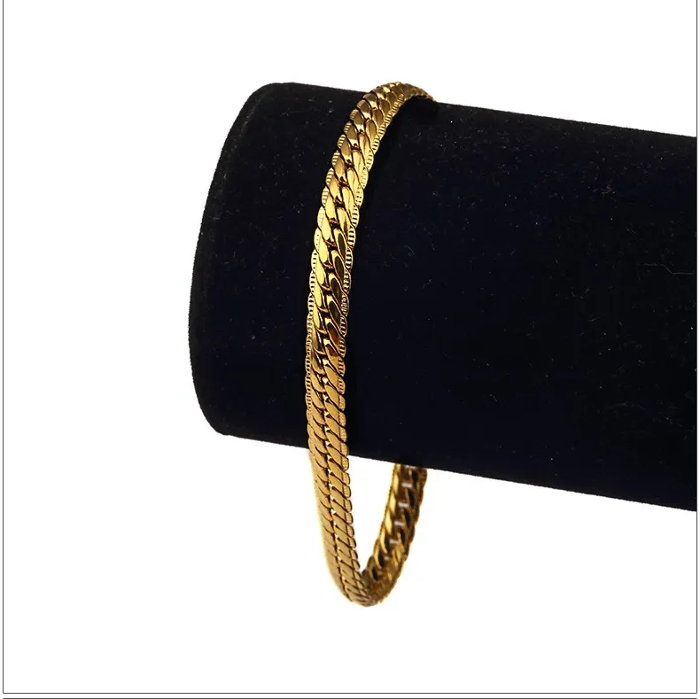 New Statement Bracciale Unisex Gioielli Hip Hop Bracciale Matel Catena a maglie placcata oro argento uomo Donna Elegante