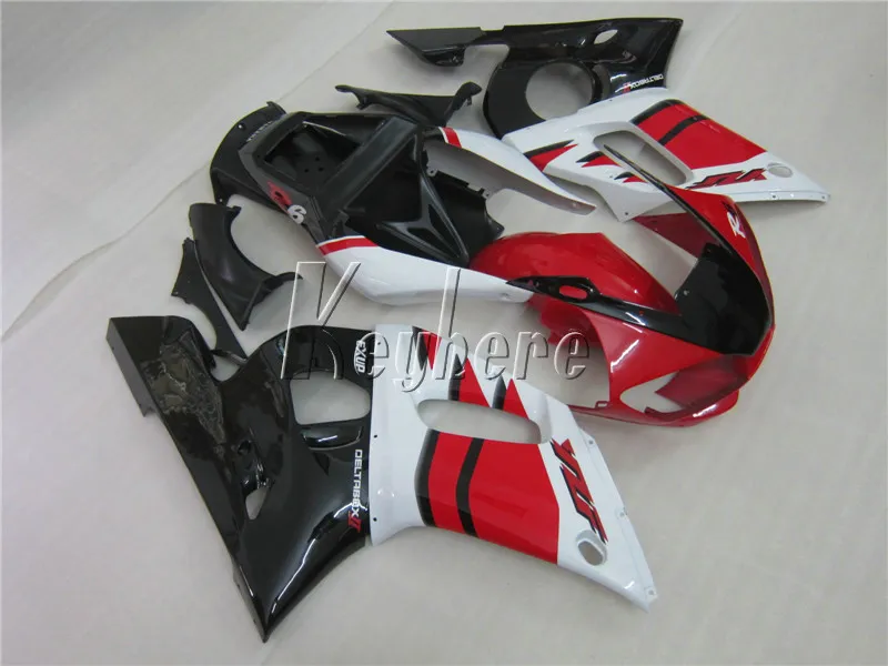 High quality fairing kit for Yamaha YZR R6 98 99 00 01 02 white red black fairings set YZFR6 1998-2002 HT14