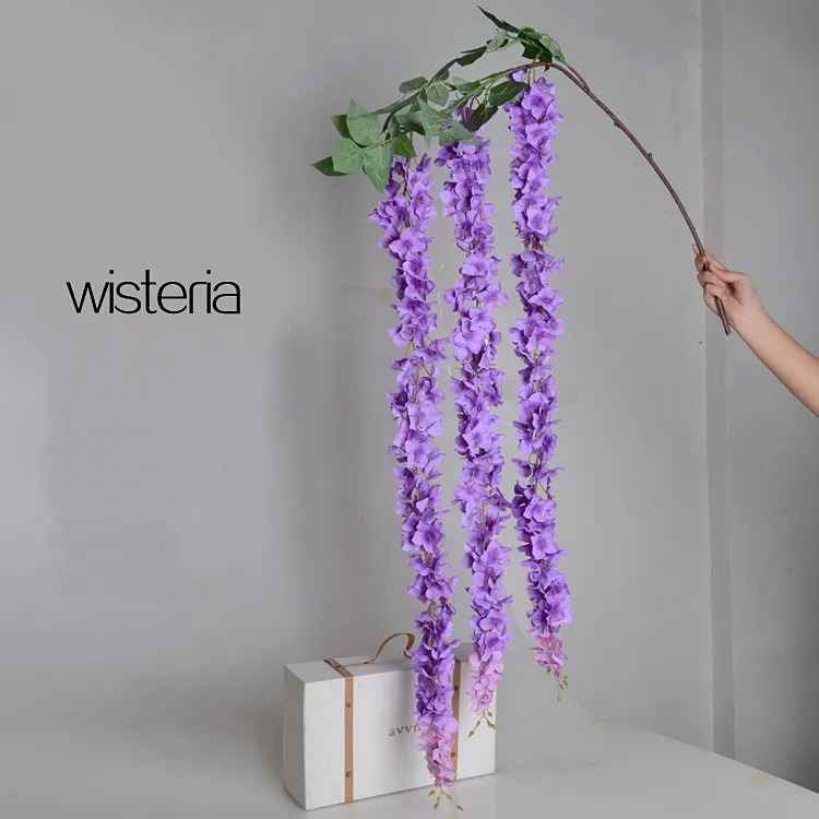 16 Meter Artificial Silk Flowers Decorations Wisteria Vine Rattan Wedding Backdrop Decorations Party Supplies2187805