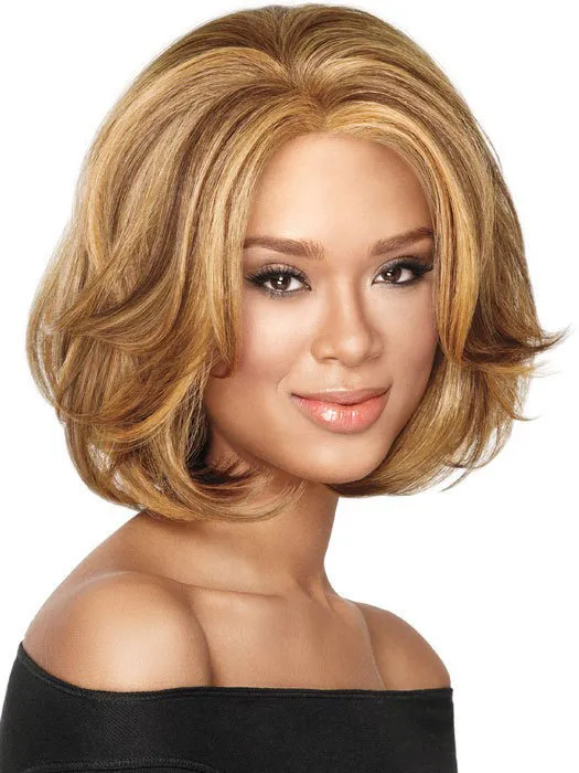 Z&F Short Human Hair Wigs 25cm Gold Fashion US Monofilament Wig Short  Fluffy Curlygs Wave Cut Wigs