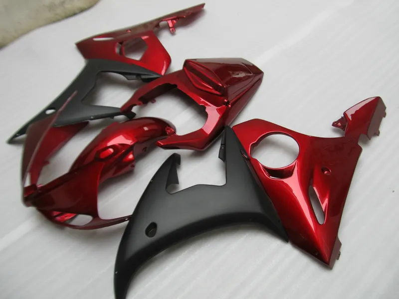 Bodywork fairing kit for Yamaha YZF R6 03 04 05 wine red black fairings set YZF R6 2003-2005 OT09