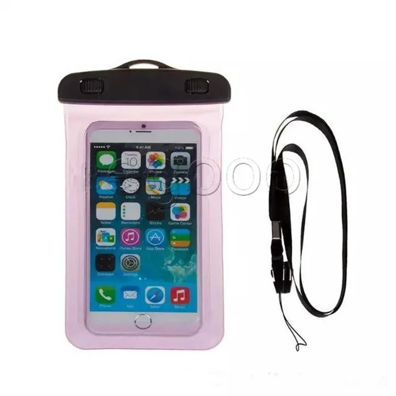 Universele Waterdichte Dry Cel Neck Pouch Tassen voor iPhone X XR XS 8 7 Plus Samsung S7 Edge S8 S9 Plus Sealed Waterproof Case Mobiele telefoons