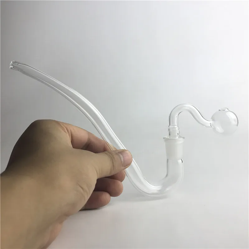Dropshipping Handcrafted Glass Oil Burner Pipe With 14mm Male And Female J Hook Adapter And
