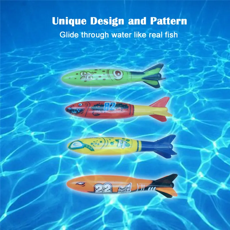 Underwater Torpedo Rocket Swimming Pool Toy Swim Dive Sticks Holiday Games Rubber Torpedoes Snorkeling From Eforhair 4.92 DHgate.Com
