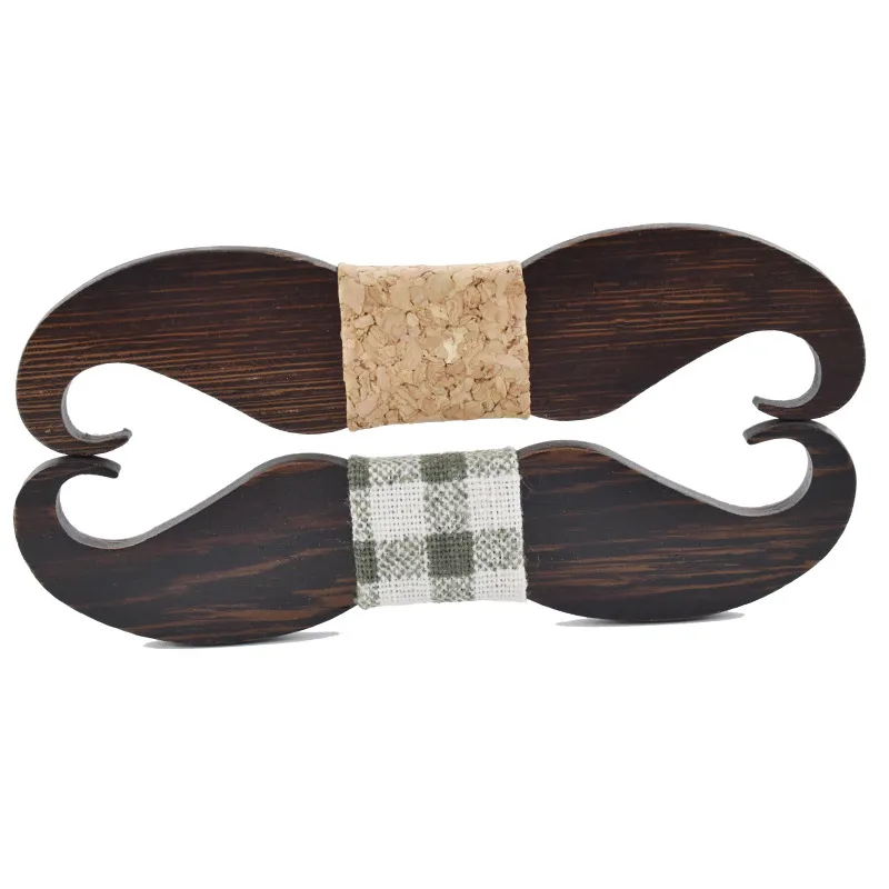 Pajarita de barba de moda Pajarita de madera 20 estilos Hecho a mano Vintage Bowknot tradicional Para productos terminados de negocios Pajarita 12 * 3 cm Para adultos