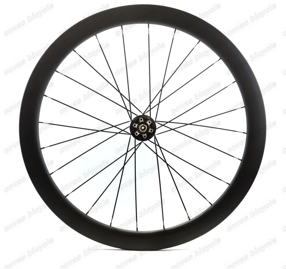 700C 50mm Djup 25mm Bredd Karbonhjul Skivbroms Cyclocross Carbon Road Bike Wheelset Clincher / Tubulär U-formfälg