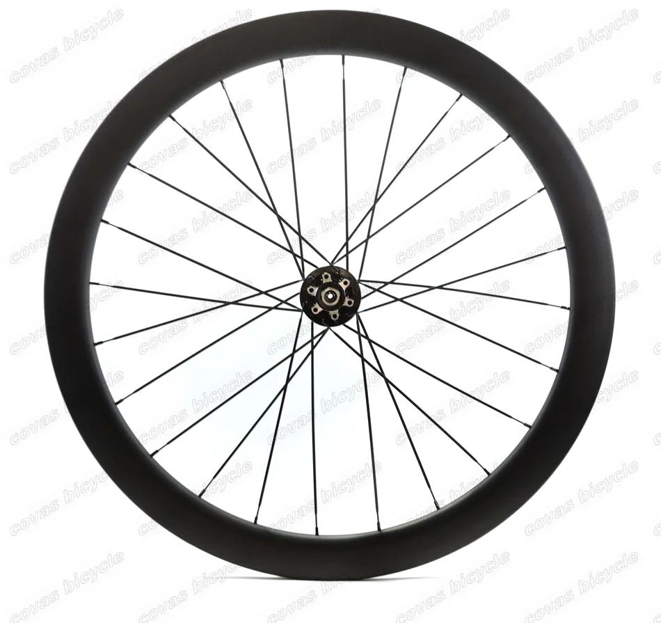 700C 50mm profondità 25mm larghezza ruote in carbonio Disco freno ciclocross carbon road bike wheelset copertoncino / tubolare a forma di U orlo